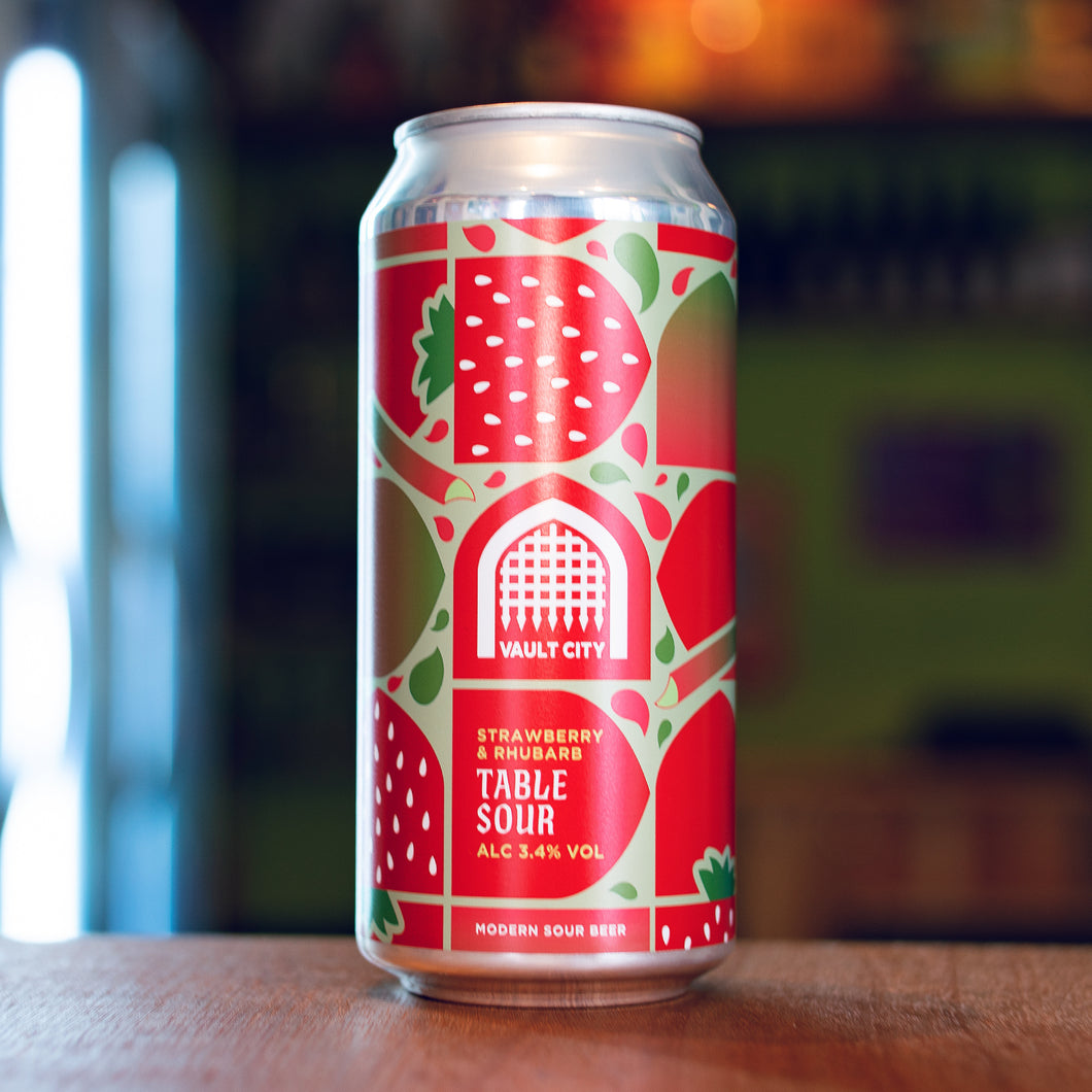 Vault City Strawberry & Rhubarb Table Sour | 3.4% | 440ml